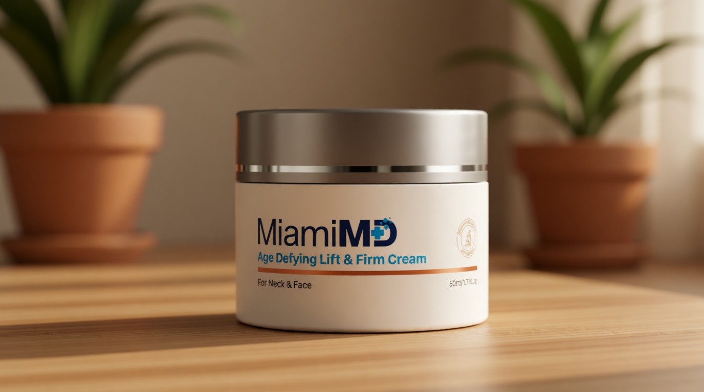 MiamiMD Age-Defying Lifting & Firming Face Cream for Women - Lift & Firm for Anti Aging, Wrinkle Reducer & Hydrating Moisturizer for Smooth, Radiant Skin, Tightening Cream for Face & Neck – 1.7oz