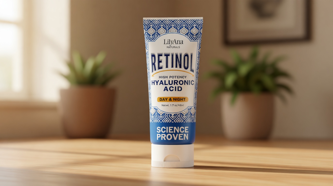 LilyAna Naturals Anti Aging Retinol Face Cream for Women – Wrinkle & Neck Cream for Firming, Retinol Moisturizer for Face with Hyaluronic Acid, Hydrating Night Cream for Fine Lines, Collagen Boost