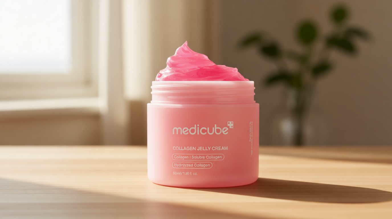 medicube Collagen Jelly Cream- Niacinamide & Freeze-Dried Hydrolyzed Collagen - Boosts skin's barrier hydration and gives 24h Glow & Lifted Look - Korean skincare (1.69 Fl Oz (Pack of 1))