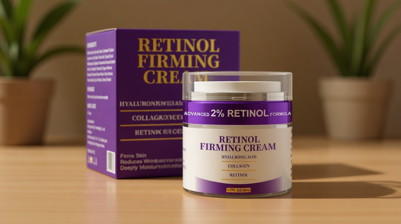 Retinol Cream for Face, Neck Creams for Tightening and Firming, Anti Aging Face Moisturizer for Face, Day & Night Moisturizing with Collagen, Hyaluronic Acid for Sagging Skin, Wrinkle, 1.7 Fl OZ
