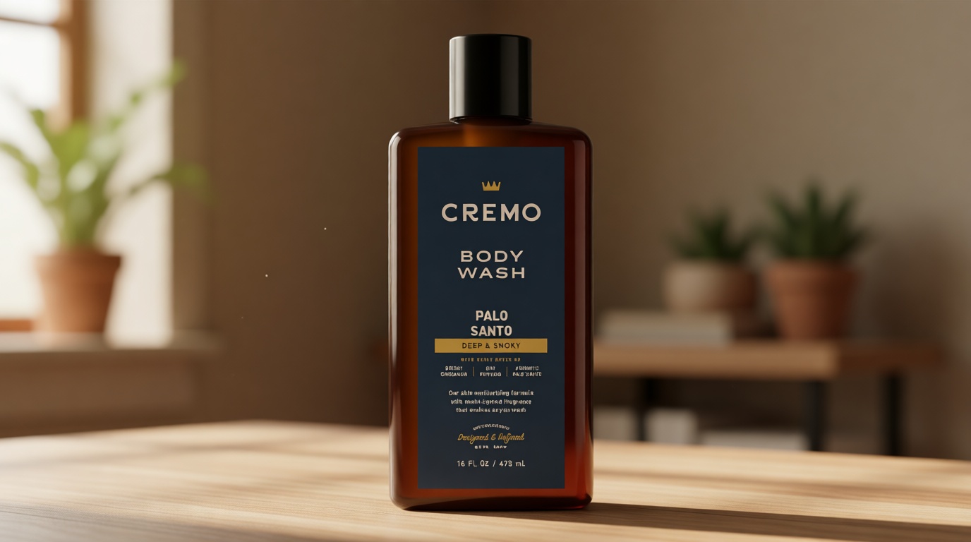 Cremo Body Wash for Men, Rich-Lathering Palo Santo, 16 Fl Oz