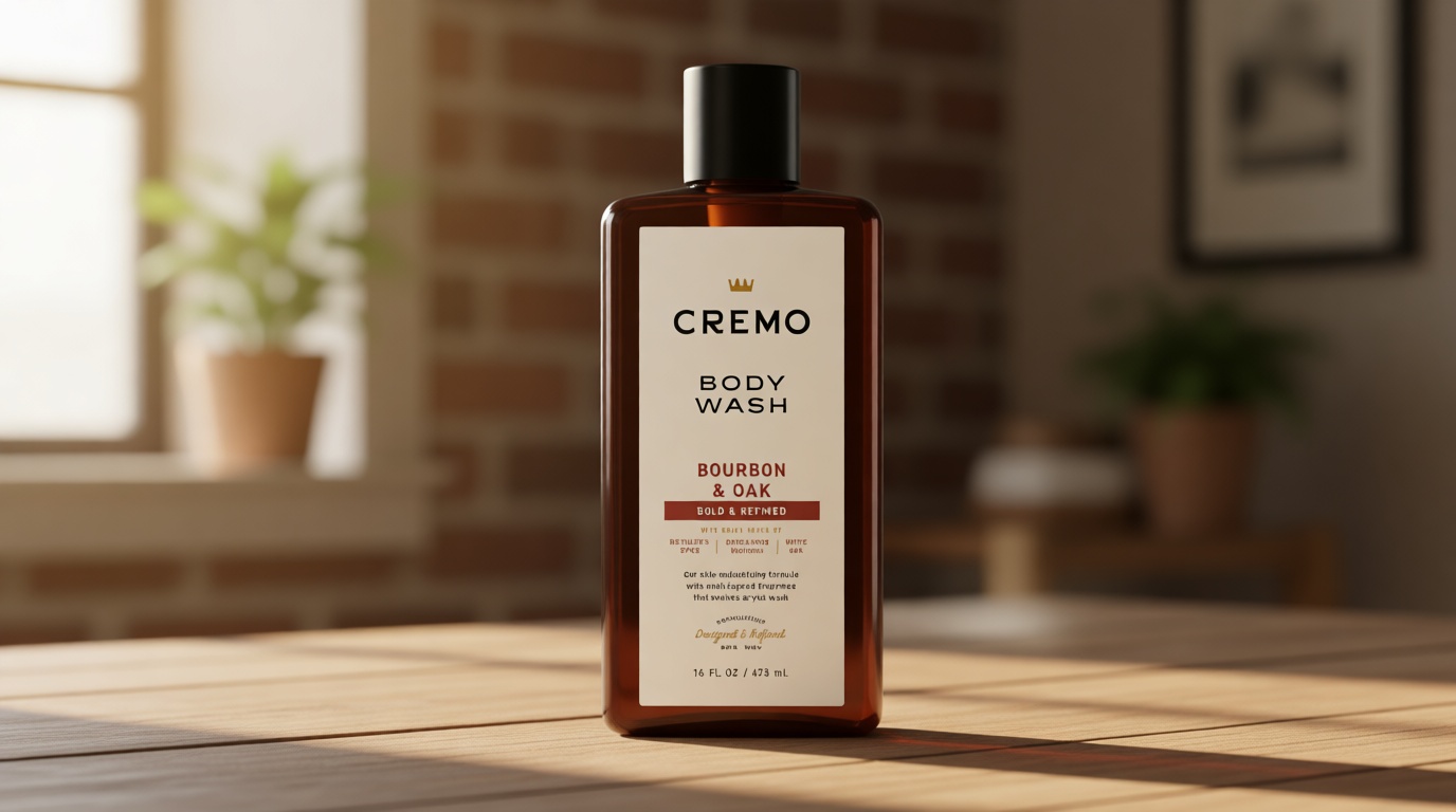 Cremo Body Wash for Men, Rich-Lathering Bourbon & Oak,16 Fl Oz