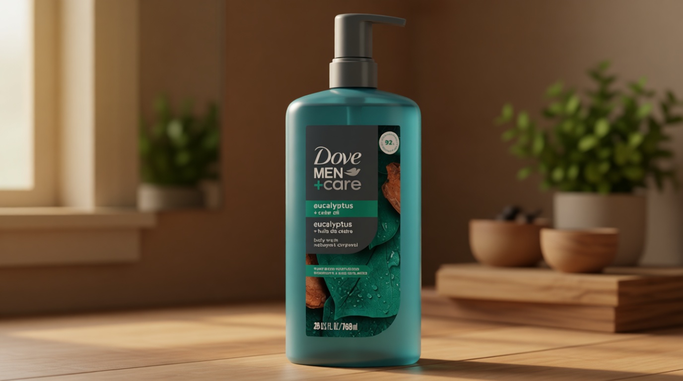 DOVE MEN Moisturizing Body Wash | #1 Dermatologist Body Wash for Men, Sulfate Free, Paraben Free, & Dye Free | Eucalyptus + Cedar Oil, 26oz