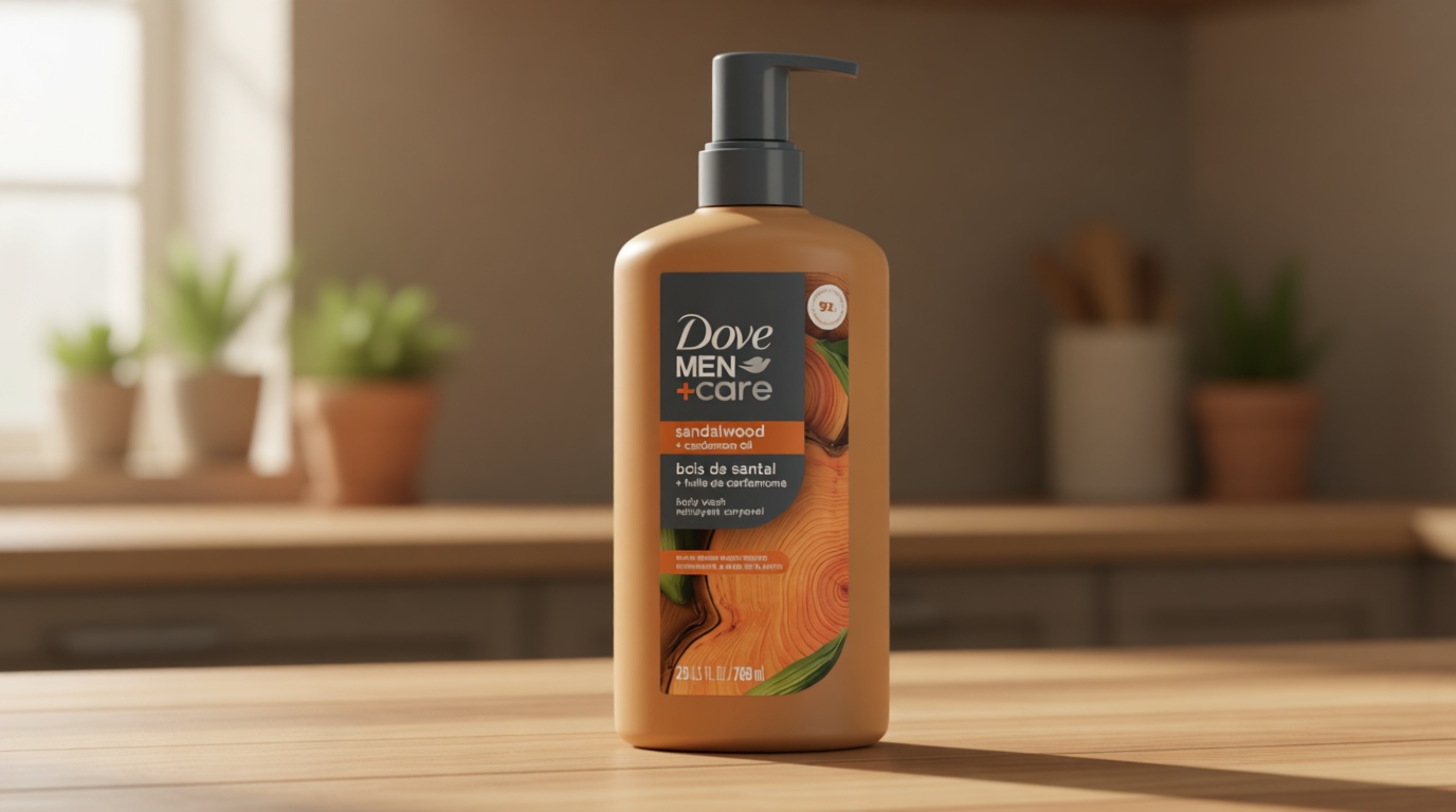 DOVE MEN Moisturizing Body Wash | #1 Dermatologist Body Wash for Men, Sulfate Free, Paraben Free, & Dye Free | Sandalwood + Cardamom Oil, 26oz