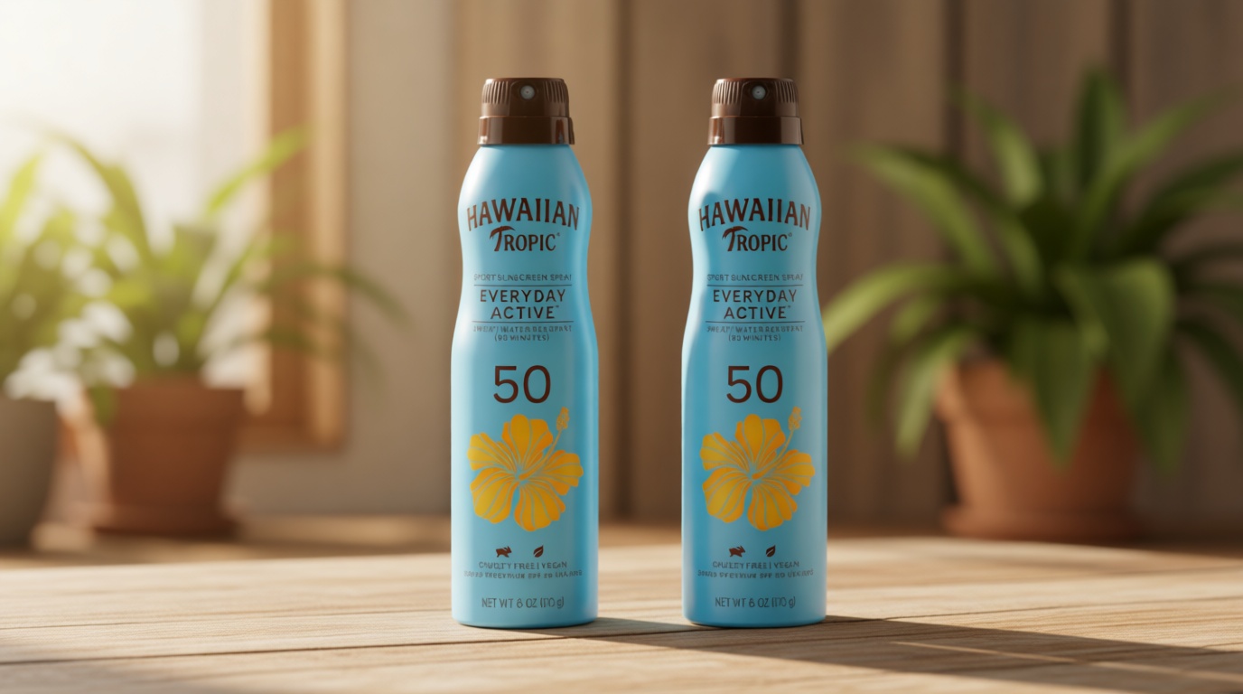 Hawaiian Tropic Everyday Active Spray Sunscreen SPF 50 | Body Sunscreen Spray SPF 50, Sunblock, Oxybenzone Free, 6oz each Twin Pack