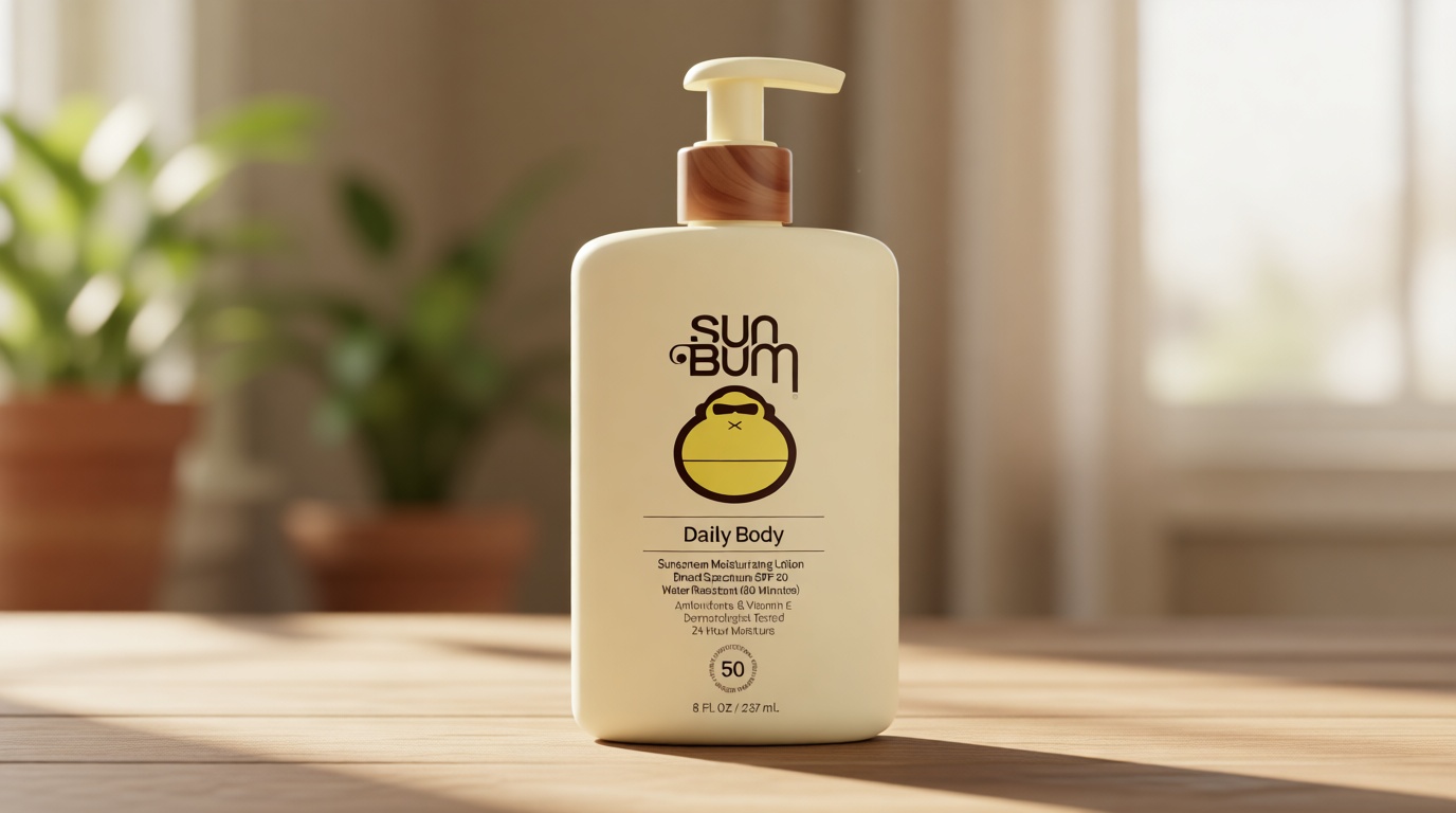 Sun Bum Daily SPF 50 Sunscreen Body Lotion - Broad Spectrum Moisturizing Sunscreen with Vitamin E - Vegan and Hawaii 104 Act Compliant (Without Octinoxate & Oxybenzone) - Dermatologist Tested - 8 oz