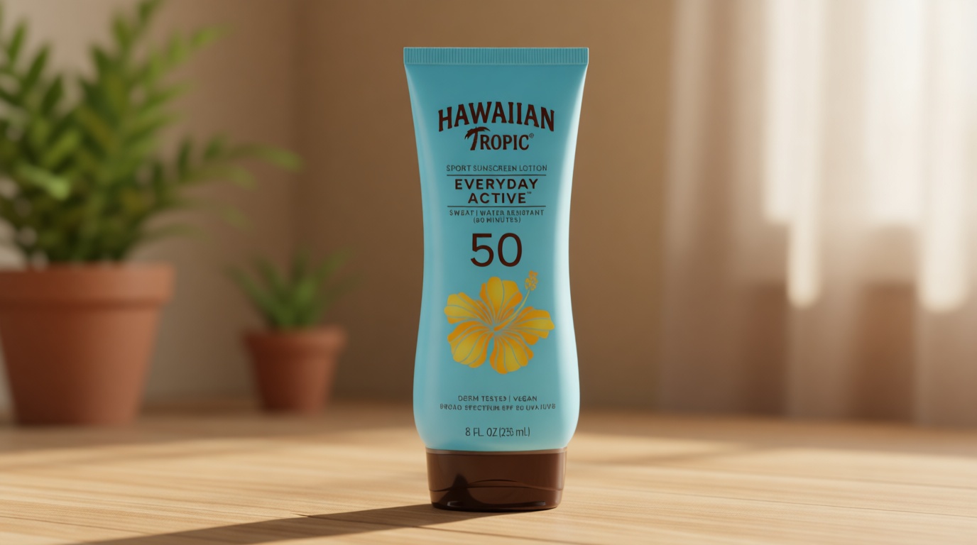Hawaiian Tropic Everyday Active Sunscreen Lotion, SPF 50 Sunblock, 8 Fl Oz