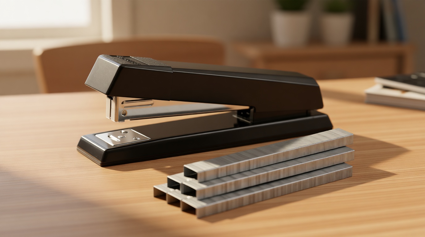 Bostitch Office Stapler, No-Jam Premium for Desktop, Includes 1,250 Staples, Full-Strip, 25 Sheet Capacity, Black