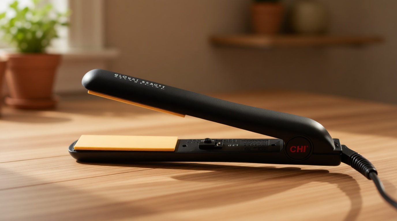 CHI Original 1" Ceramic Hair Straightener Flat Iron for Hair Styling, Advanced Ceramic Technology for Frizz-Free Smooth Shine,Floating Plates for Easy Glide, Analog On/Off Switch,Salon-Quality Results