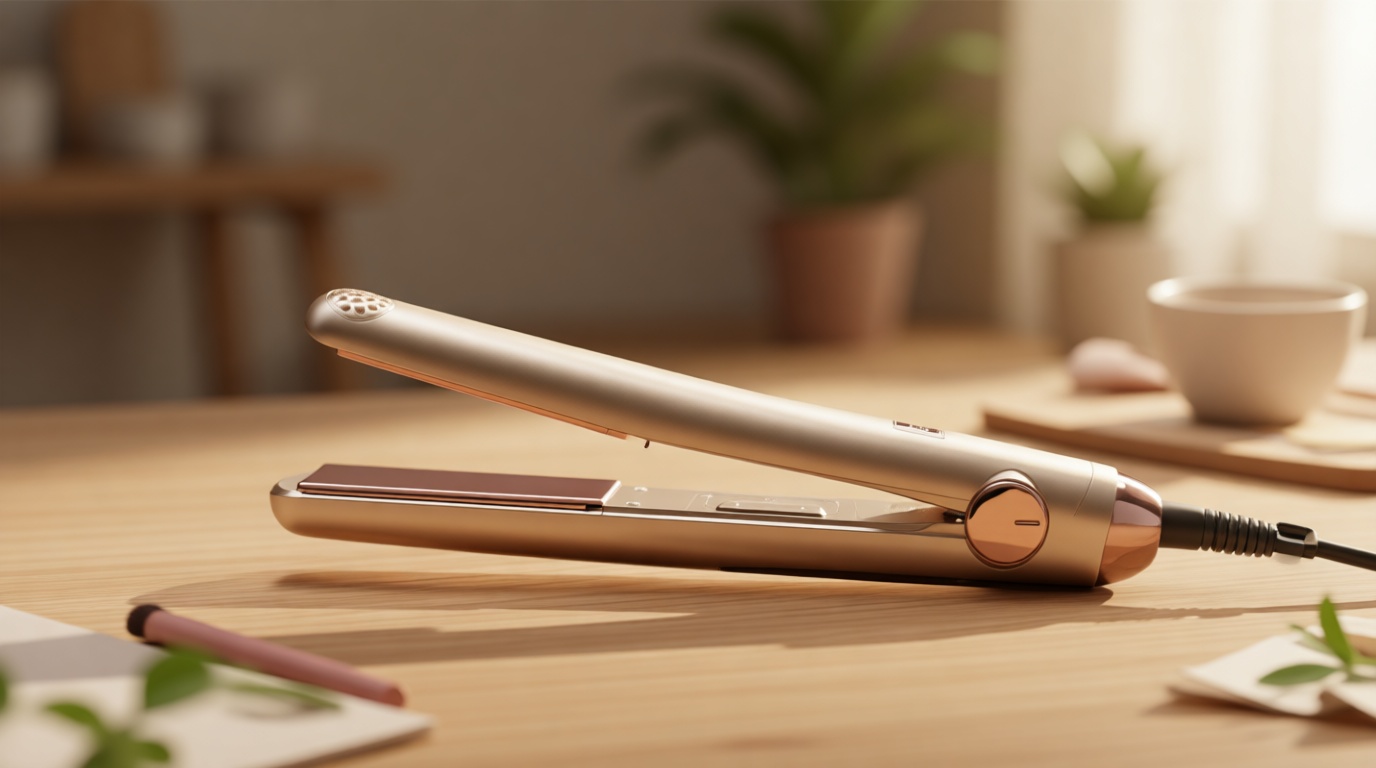 TYMO Flat Iron Hair Straightener - Titanium Hair Straighteners for Women, 1 Inch Professional Travel Flat Iron, Portable Straightener and Curlers with 10s Heat Up, 32 Temp, Dual Voltage & LED Display