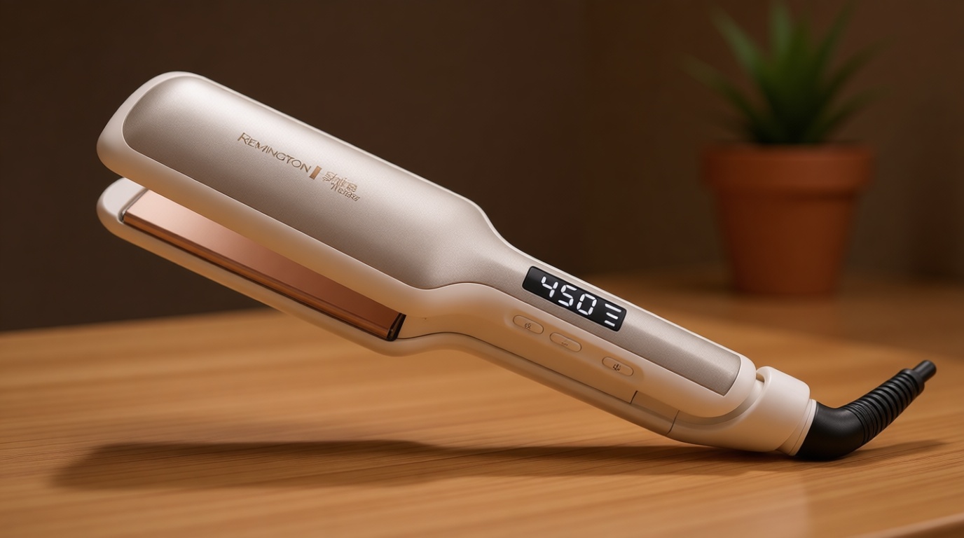 Remington Shine Therapy 2 inch Hair Straightener, Flat Iron Infused with Argan Oil & Keratin, Professional Ceramic Flat Iron for Less Frizz, Shiny & Smooth Hot Styling Tools