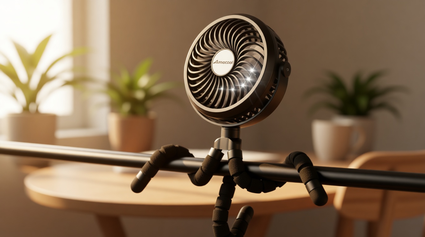 AMACOOL Battery Operated Stroller Fan, Baby Travel Essentials for Beach Disney, Newborn Boy & Girl Showers Gifts Registry Search, Rechargeable Clip On Fan for Car Seat Wagon Crib Bike Treadmill Global Recycled Standard