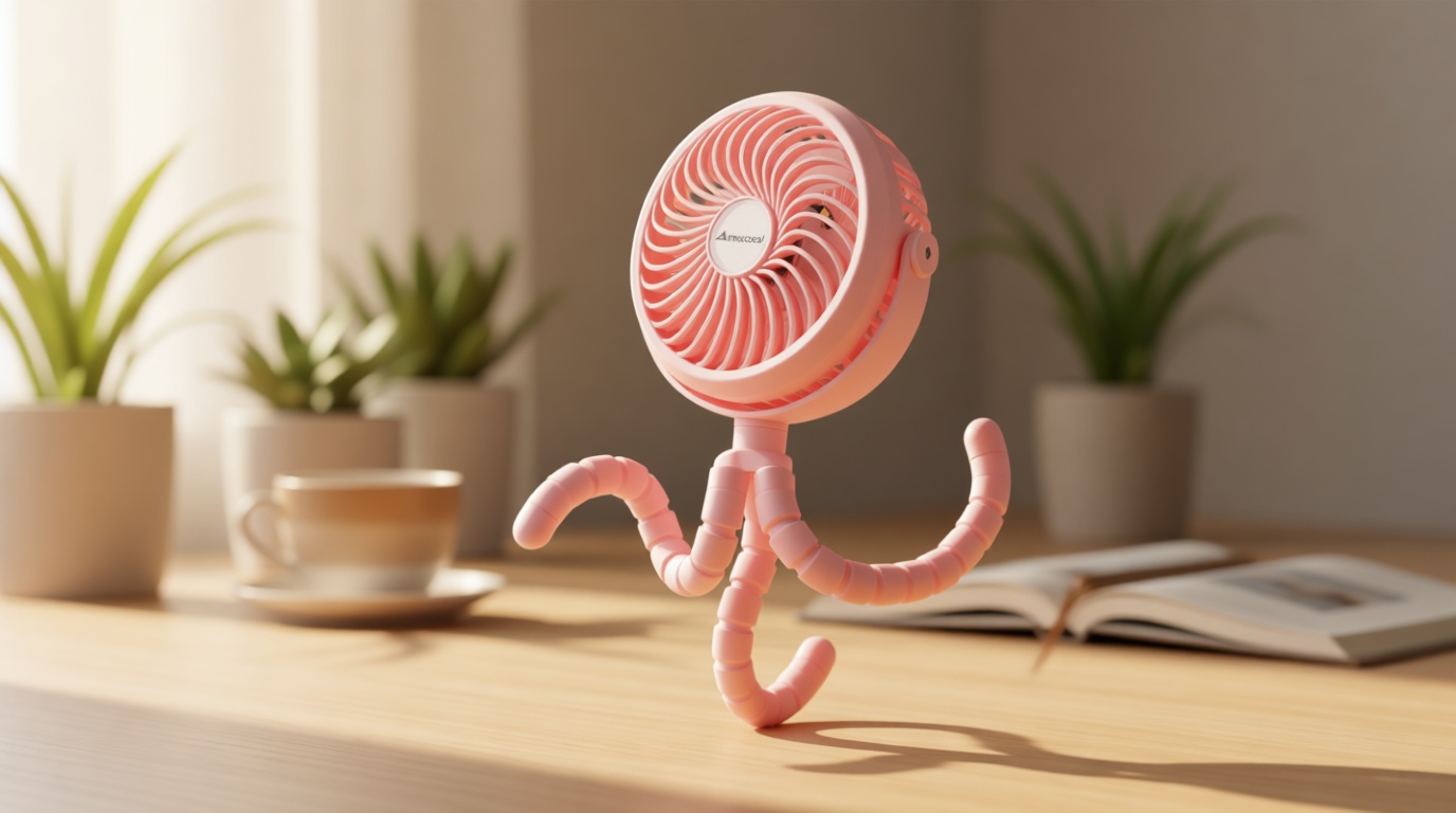 AMACOOL Battery Operated Stroller Fan, Baby Travel Essentials for Beach Disney, Newborn Boy & Girl Showers Gifts Registry Search, Flexible Tripod Clip On Fan for Car Seat Wagon Crib Bike Treadmill Global Recycled Standard