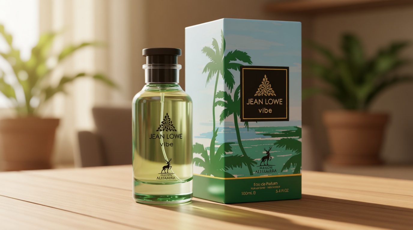 Maison Alhambra Jean Lowe Vibe – Citrus, Fruity, Aromatic, Woody – Eau de Parfum Spray for Unisex, 3.4 Ounce / 100 ml