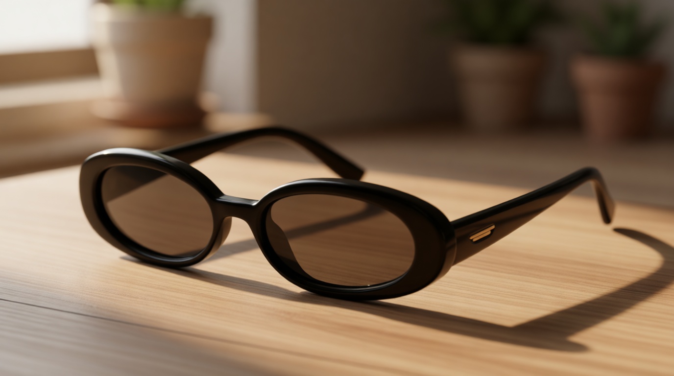 mosanana Retro Tiny Oval Sunglasses for Women with Small Face Narrow Style MS52360