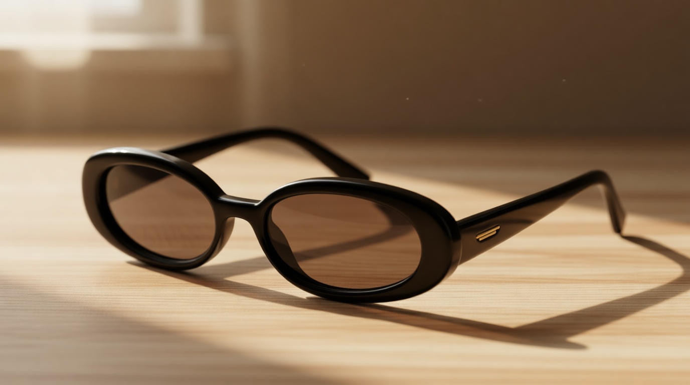 mosanana Retro Tiny Oval Sunglasses for Women with Small Face Narrow Style MS52360