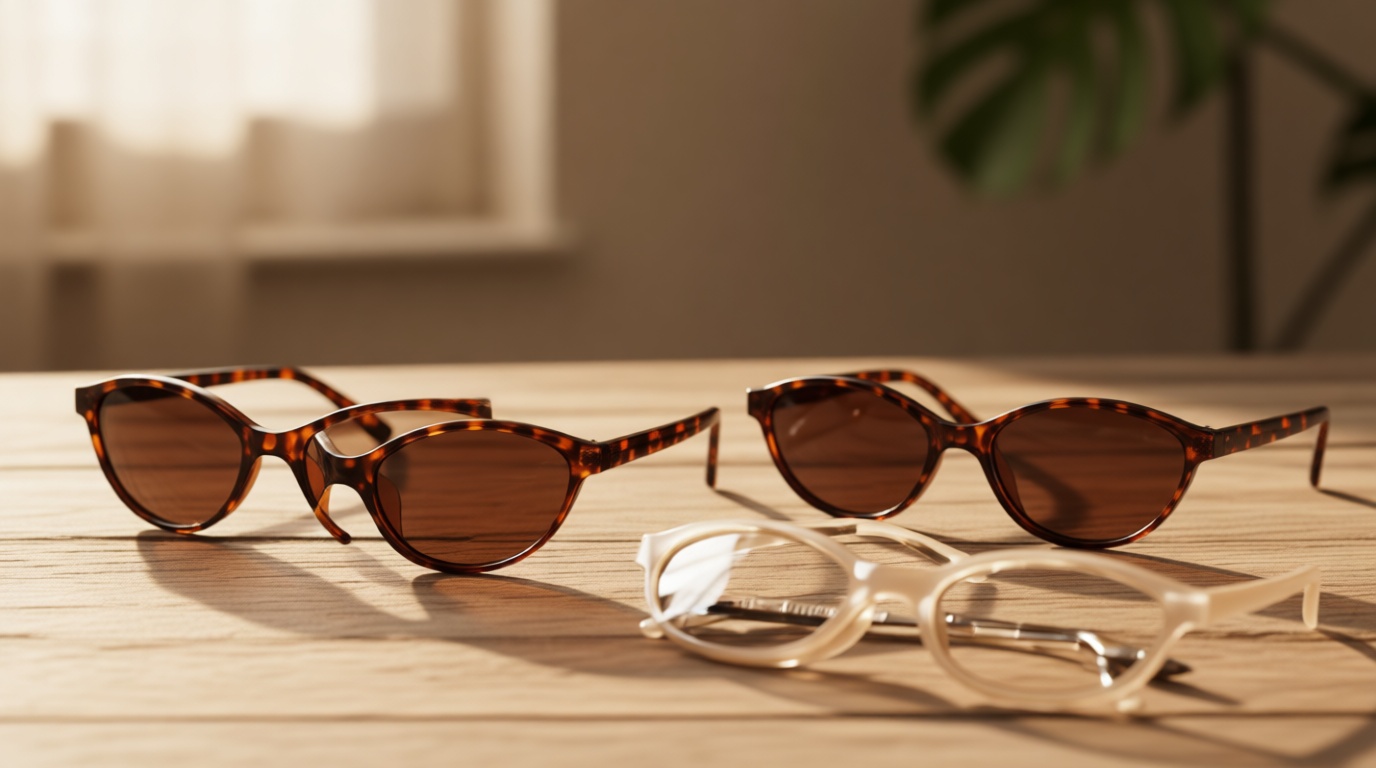 YMRFW Retro Oval Cat Eye Sunglasses for Women Y2k Designer Trendy Narrow Shades UV protection Sun Glasses