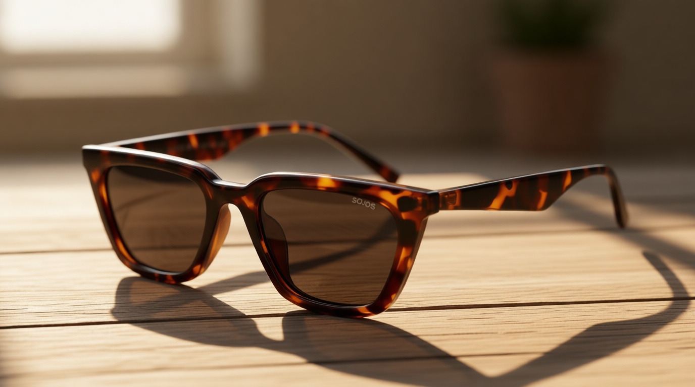 SOJOS Polarized Narrow Square Cateye Sunglasses for Women Retro Trendy Driving Glasses SJ2169 Global Recycled Standard