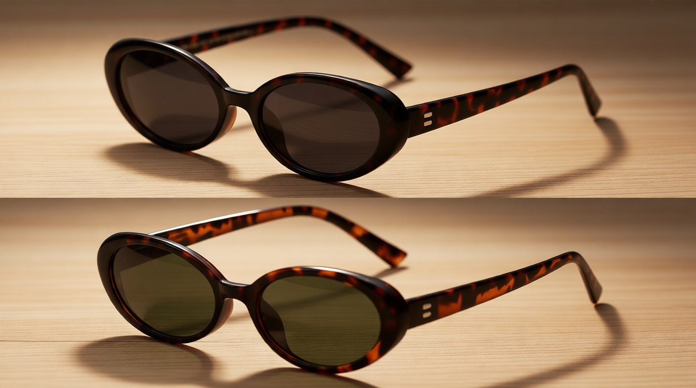 Breaksun Retro Oval Sunglasses for Women Men Fashion Small Oval Sunglasses 90s Vintage Shades