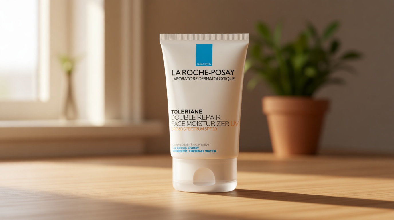 La Roche-Posay Toleriane Double Repair UV SPF Moisturizer for Face, Daily Facial Moisturizer with Sunscreen SPF 30, Niacinamide and Glycerin, Oil Free, Moisturizing Sun Protection