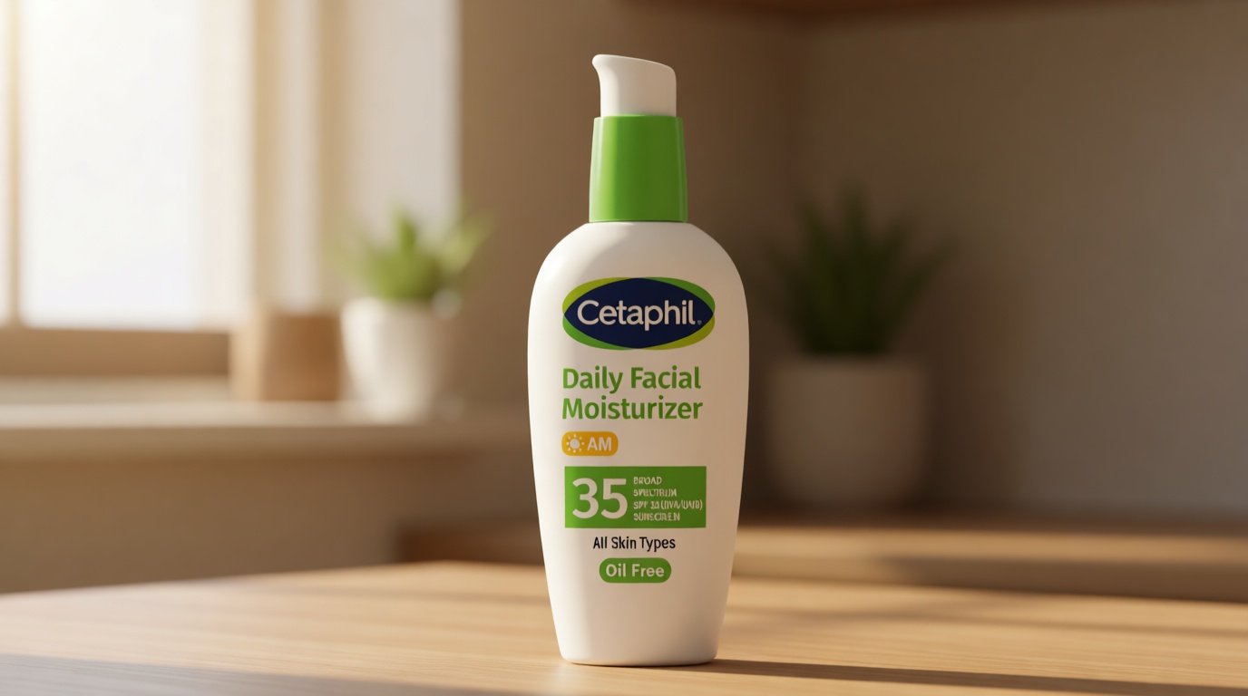 Cetaphil Face Moisturizer, Daily Oil Free Facial Moisturizer with SPF 35, For Dry or Oily Combination Sensitive Skin, Fragrance Free Face Lotion