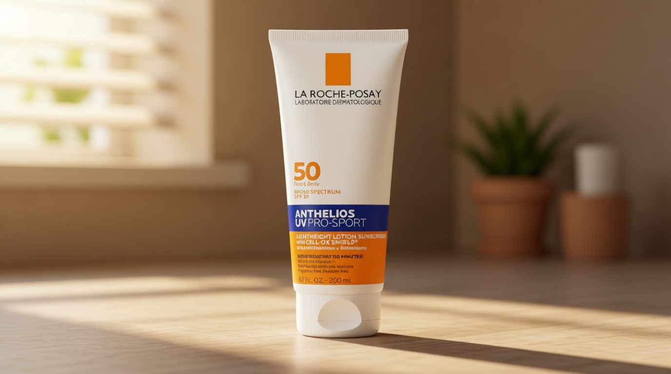 La Roche-Posay Anthelios UV Pro-Sport SPF 50 Sunscreen for Face & Body, Water & Sweat Resistant with Non-Drip Formula, Invisible Broad Spectrum Sunscreen Lotion, Lightweight & Breathable