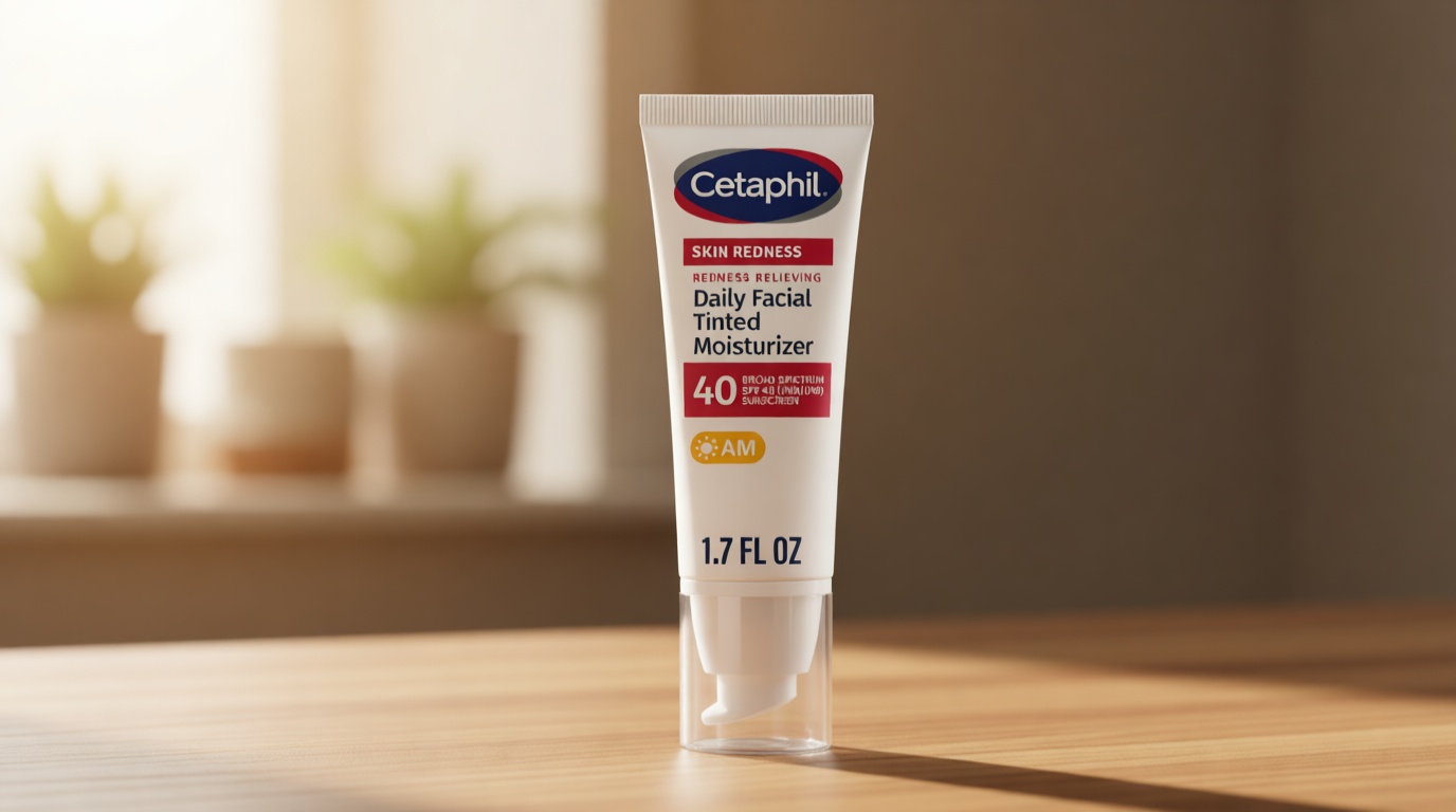 CETAPHIL Redness Relieving Daily Facial Moisturizer SPF 40, 1.7 fl oz, Broad spectrum Sunscreen, Neutral Tint, For Redness-Prone Skin