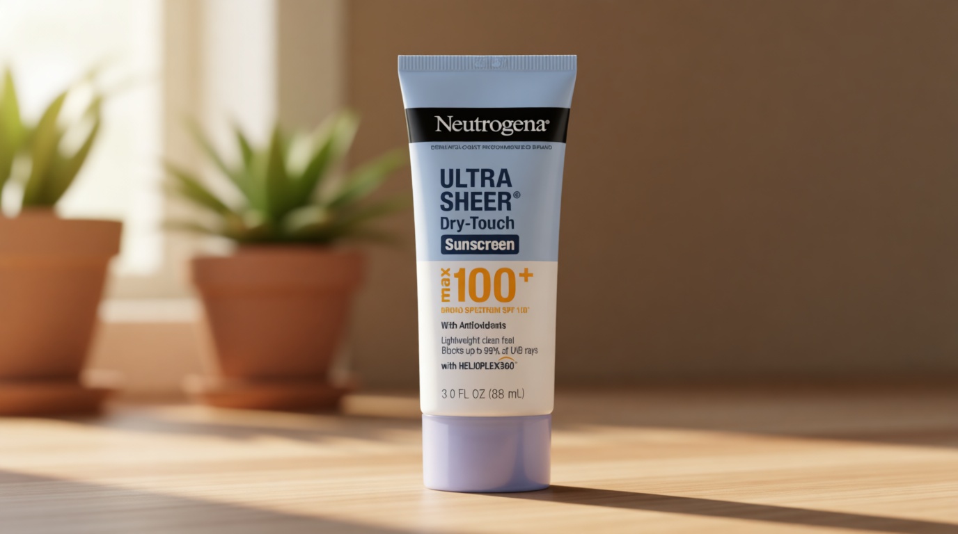 Neutrogena Ultra Sheer Dry-Touch Sunscreen Lotion, Max 100+ Broad Spectrum SPF 100 UVA/UVB Protection, Lightweight, Non-Greasy Sunscreen, Oxybenzone-Free, Antioxidant, Travel Size, 3 fl oz