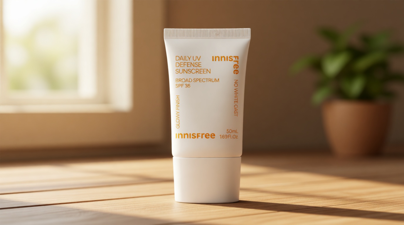 Innisfree Daily UV Defense SPF 36 Korean Face Sunscreen, Invisible Finish, Broad Spectrum, No White Cast, Lightweight, Hydrating, Available in Gift Sets