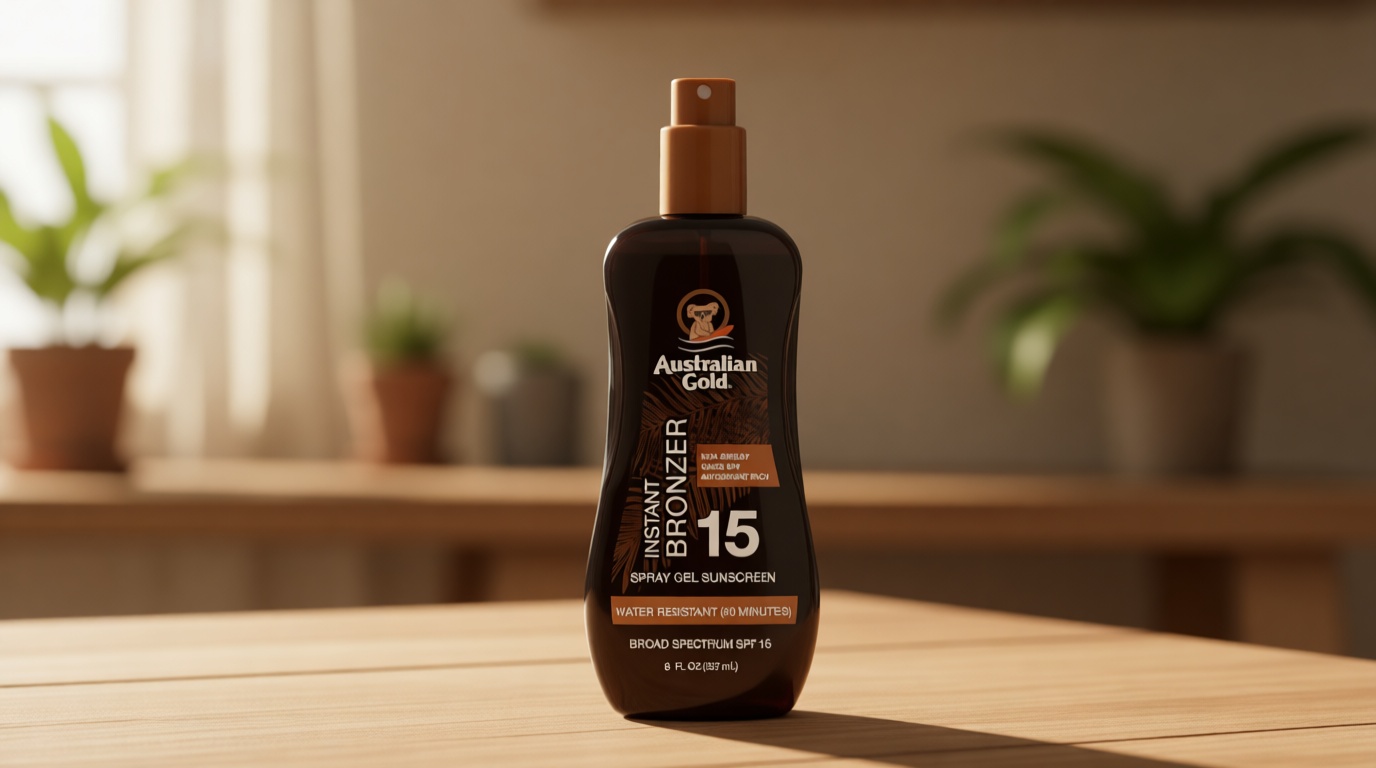 Australian Gold Spray Gel Sunscreen with Instant Bronzer SPF 15, 8 Ounce | Moisturize & Hydrate Skin | Broad Spectrum | Water Resistant | Non-Greasy SPF 15 8 Fl Oz (Pack of 1)