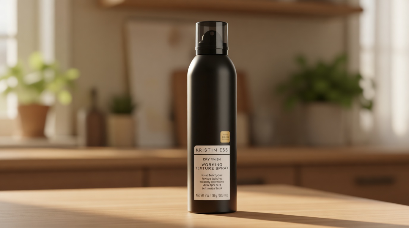 Kristin Ess Dry Texture Hair Spray for Women | Professional Salon | Light Hold Texturizing Styler + Volumizing Hairspray for Curls, Waves + Fine Hair | Soft Matte Finishing | Fresh Pear Fragrance, 7oz