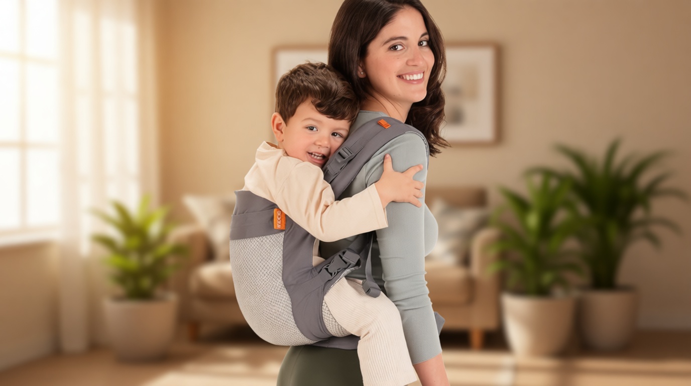 Beco Toddler Carrier (20-60 lbs) with Breathable 3D Mesh & Extra Wide Seat - Front-Carry & Backpack Style - Lightweight Sling Carrier for Children from 18months - Cool Dark Grey