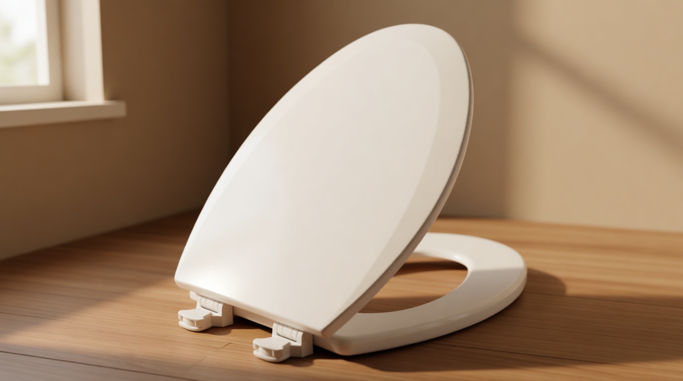 Bemis 1500EC 390 Lift-Off Wood Elongated Toilet Seat, Cotton White (Pack of 1) GreenCircle Certified: Recycled Content