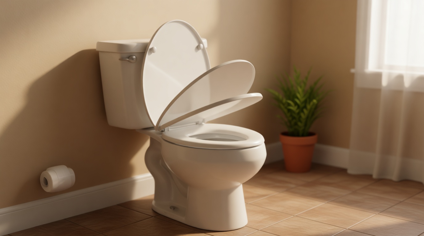 Mayfair Cassel Slow Close Toilet Seat, Easy Clean, Non Slip Premium Wood Seat, Easy Install, Made in USA, Round, White GreenCircle Certified: Recycled Content