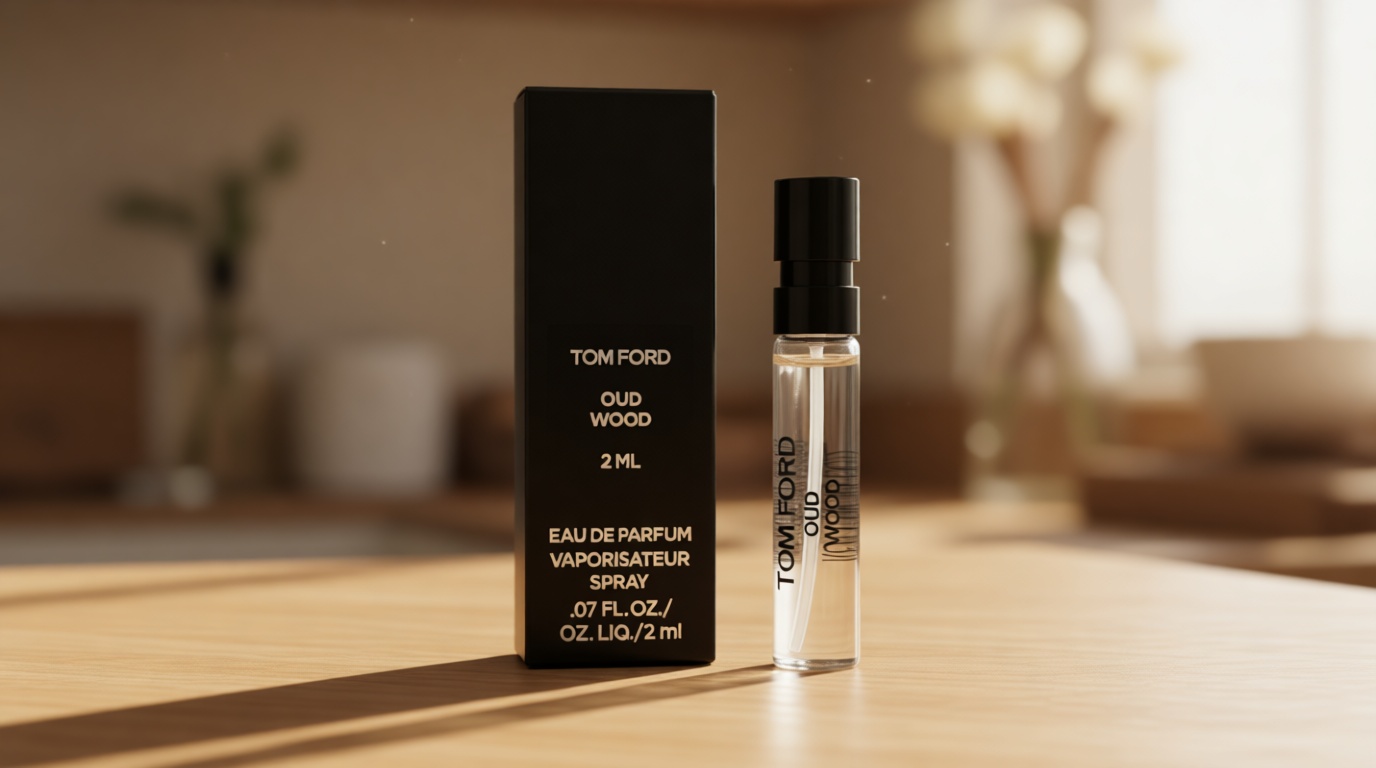 Tom Ford 1 Oud Wood Eau De Parfum EDP Spray Sample Vials .06oz/ 2ml each