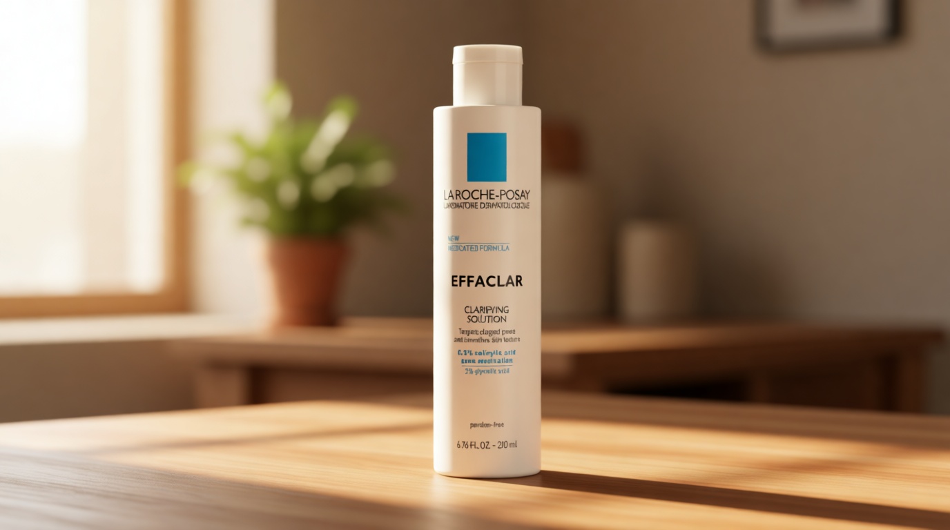 La Roche-Posay Effaclar Clarifying Solution Acne Toner with Salicylic Acid and Glycolic Acid, Pore Refining Oily Skin Toner, Gentle Exfoliant to Unclog Pores and Remove Dead Skin Cells Cradle to Cradle Certified