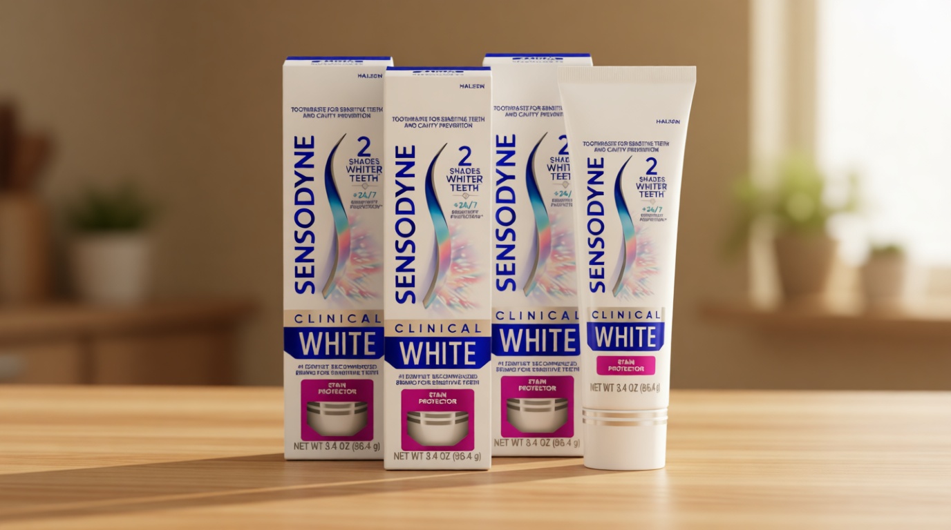 Sensodyne Clinical White Toothpaste Clinically Proven Whitening for Sensitive Teeth 3 Pack