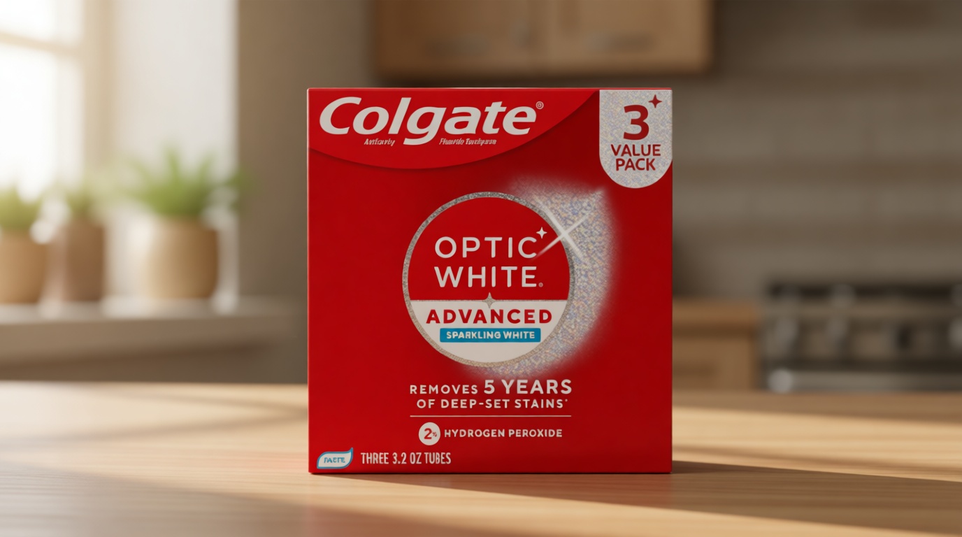 Colgate Optic White Advanced Hydrogen Peroxide Toothpaste Pack