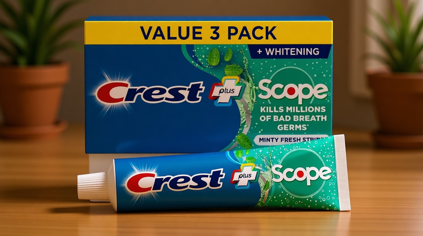 Crest + Scope Whitening Toothpaste Pack of 3