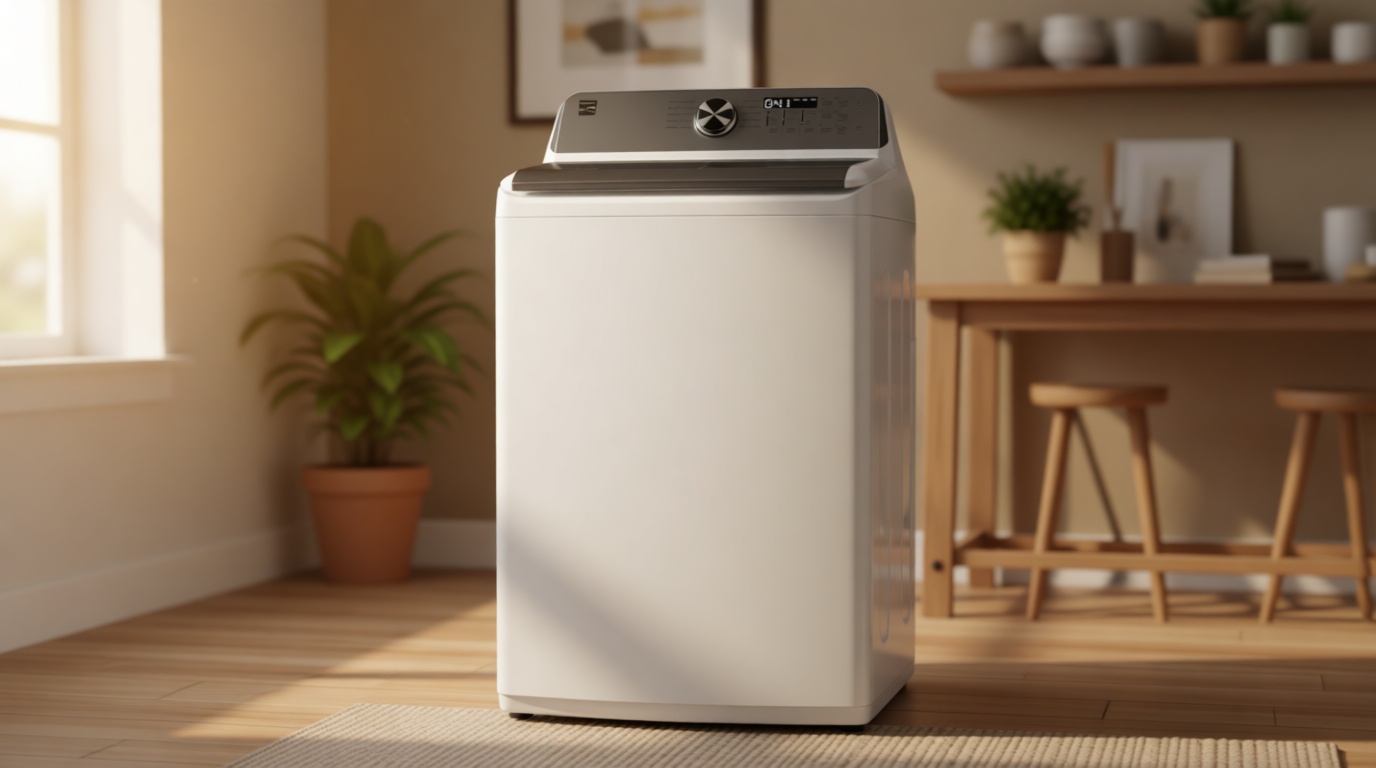 Kenmore 4.4 cu. ft. Top Load Washer with Triple Action Agitator for Tough Dirt & Stains - Reduce Laundry Time with Accela Wash & Express Wash - LED - White