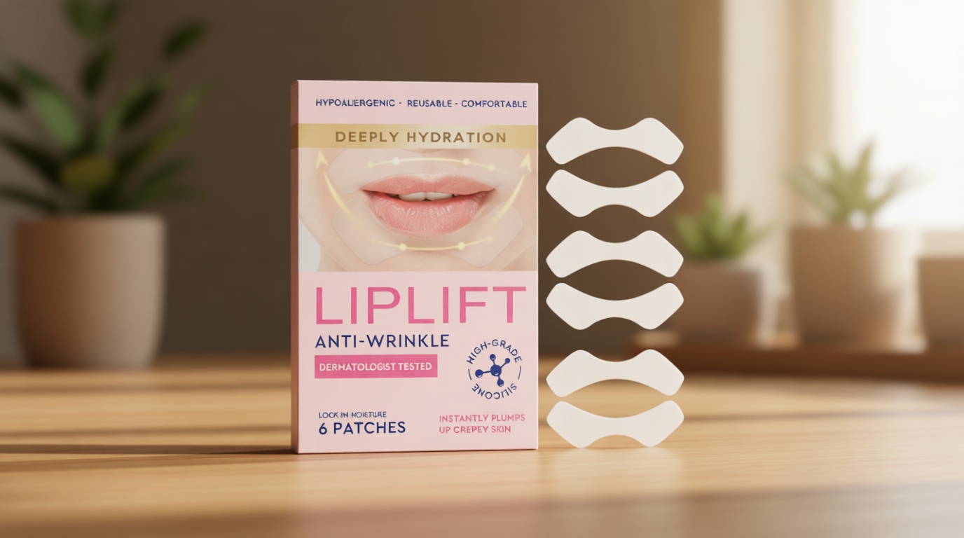 Anti Wrinkle Patches for Lip, Overnight Smoothing Wrinkles - Anti Wrinkle Silicone Facial Patches for Lip, Smile Line Patches for Fine Lines Around Mouth, Perfect for Youthful Looking Lips, 6PCS