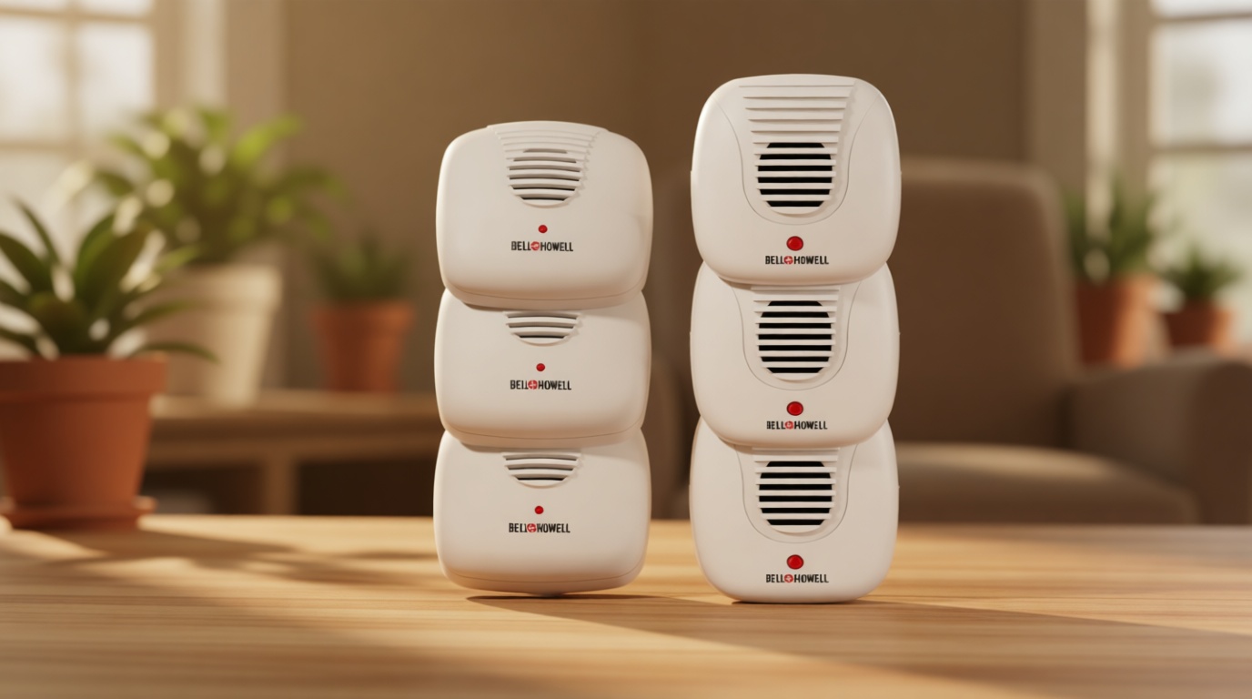 Bell + Howell Ultrasonic Pest Repeller Home Kit (Pack of 3), Ultrasonic Pest Repeller, Pest Repellent for Home, Bedroom, Office, Kitchen, Warehouse, Hotel, Safe for Human and Pet
