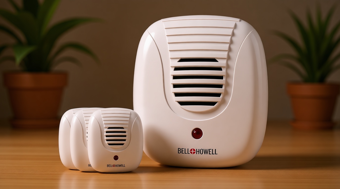 Bell+Howell 4 Pk Upgraded 2026 Ultrasonic Pest Repeller Indoor, Mice Repellent Indoor Home Kit, DIY Pest Control at Home, Plug in Spider Repellent, Rodent Repellent, Bug, Insect, Family & Pet Safe