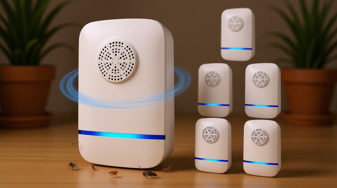 2026 Upgrade Ultrasonic Repeller & Insect Indoor Repeller 6 Pack, Plug-in Pest Control for Mice, Roaches, Spiders, Mosquitoes & Flies, Safe for Kids and Pets