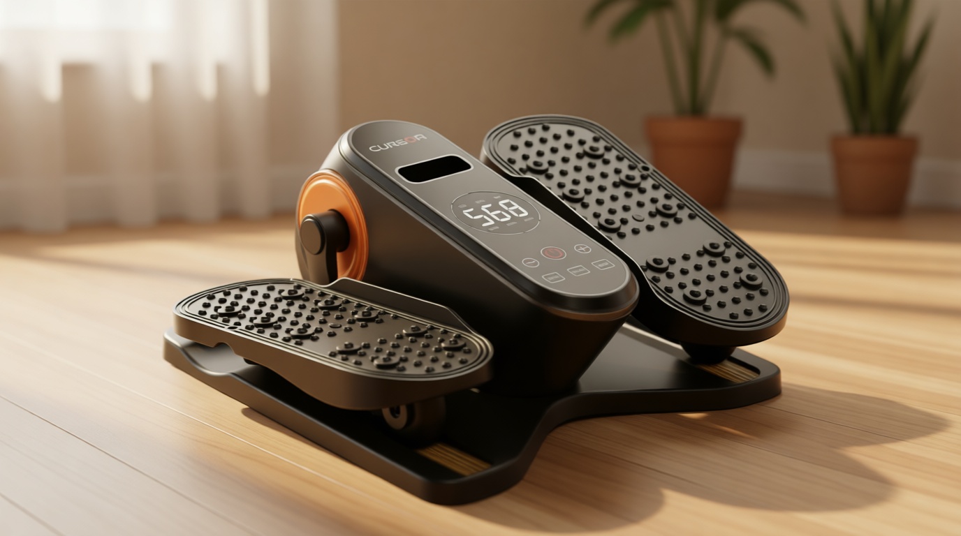 Under Desk Elliptical Machine, Electric Seated Pedal Exerciser, Quiet Leg Exerciser While Sitting for Seniors, Mini Portable Leg Exercise Machine with Remote, Adjustable 12-Speeds, Manual & Auto Mode