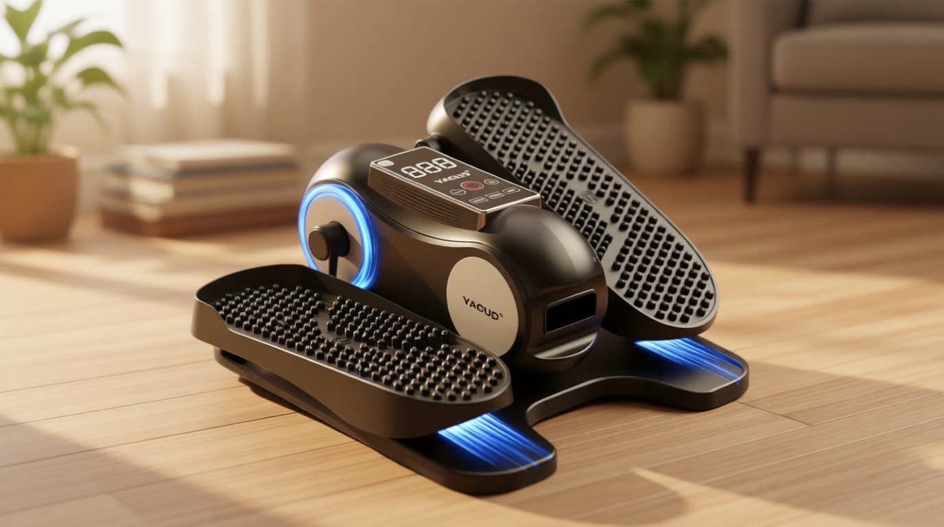 Yagud Under Desk Elliptical Machine, Elliptical Leg Exerciser as Seen on TV for Senior with Remote Control, Portable Quiet Electric Seated Pedal and 12 Adjustable Speed, Black Global Recycled Standard