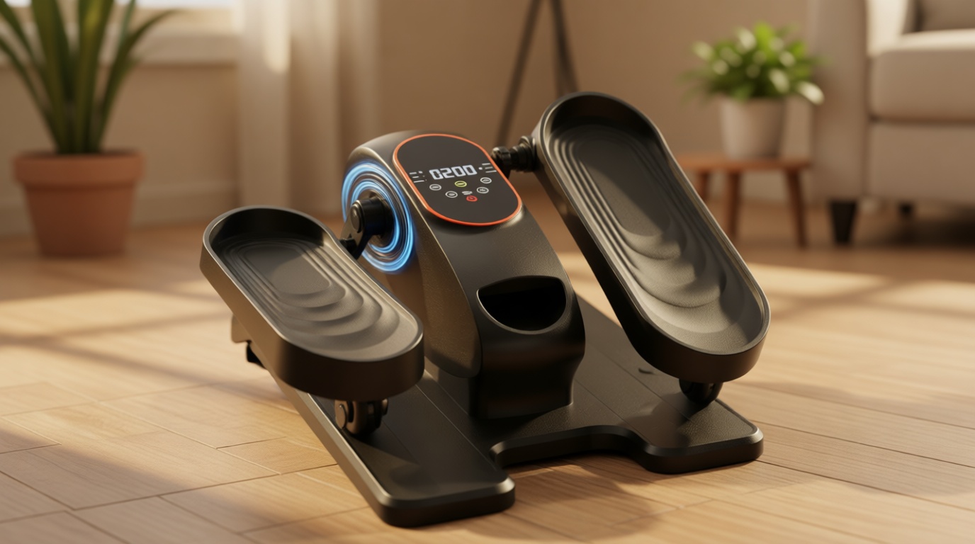 Under Desk Elliptical Machine, Electric Elliptical Leg Exerciser for Seniors with 15 Adjustable Speeds, Quiet Elliptical Exercise Machine, Mini Seated Pedal Exerciser with Remoter Home Office(Black)