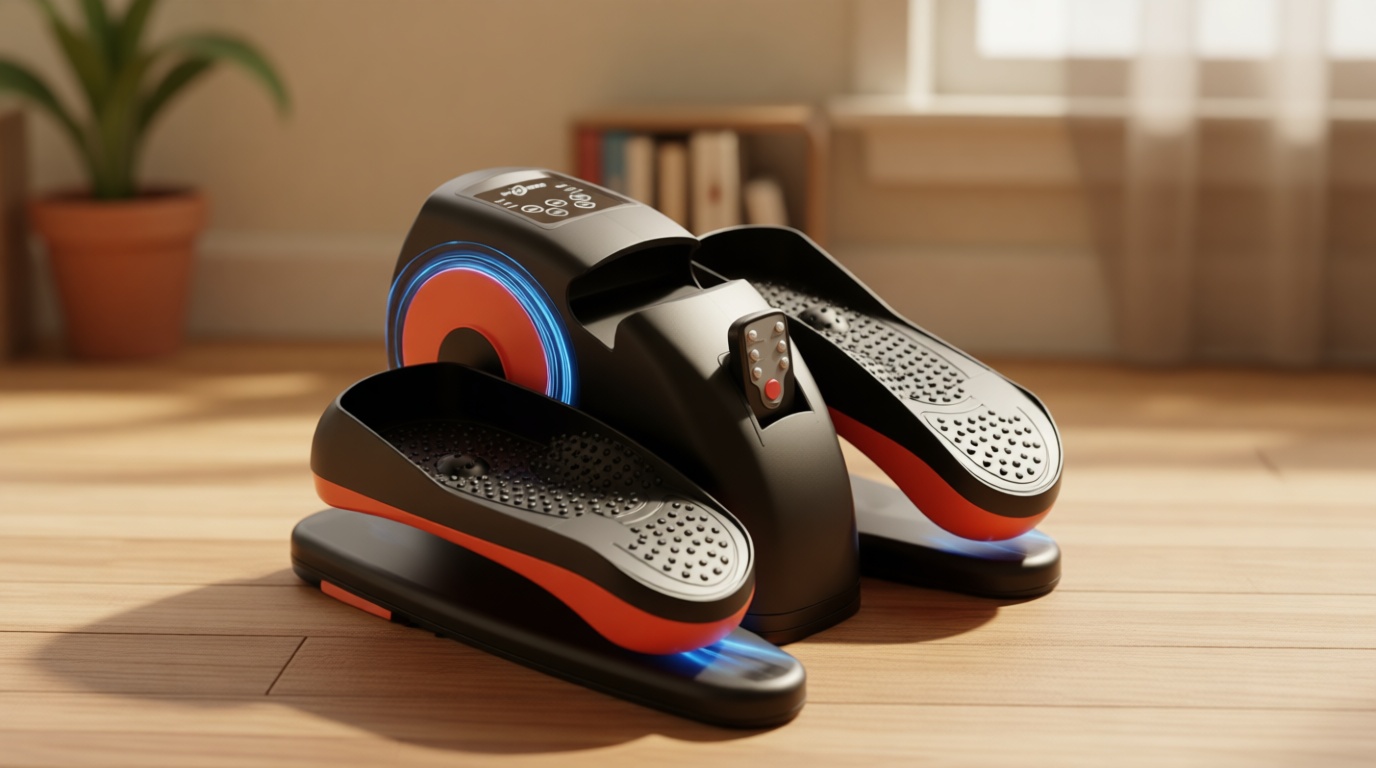 Putnen Under Desk Elliptical Machine, Electric Elliptical Leg Exerciser for Seniors with 12 Adjustable, Portable Quiet Elliptical Exercise Machine, Seated Pedal Exerciser with Remote Control Global Recycled Standard