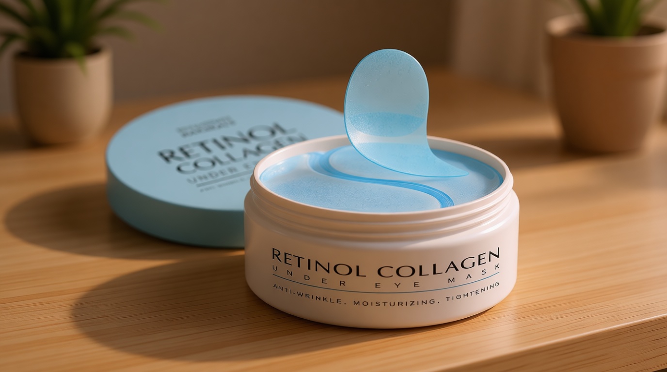 Enaskin Naturals Under Eye Patches for Dark Circles: 30 Pairs Retinol Collagen Eye Gels Mask - Reduce Wrinkles Puffy & Bags - Skin Treatment Pads - Anti Aging Moisturizer For Women (Blue)