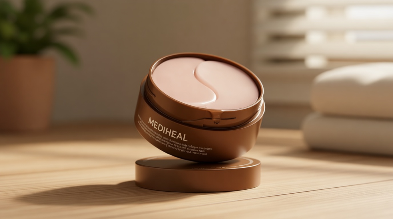 Mediheal Retinol Collagen Under Eye Patches - Korean Hydrogel Eye Pads (60 patches) with 95% Retinol & Collagen - Improves Puffy Eyes & Dark Circles - Non Irritating, Encapsulated Retinol